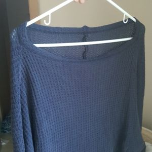 Free People textured waffle shirt